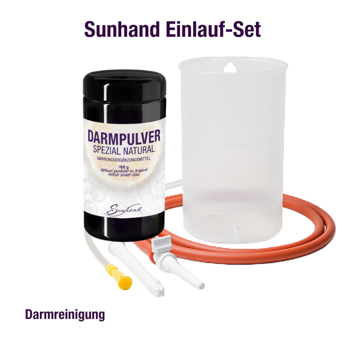 Set Einlaufgert (Irrigator ) plus Darmpulver  Sunhand Shop